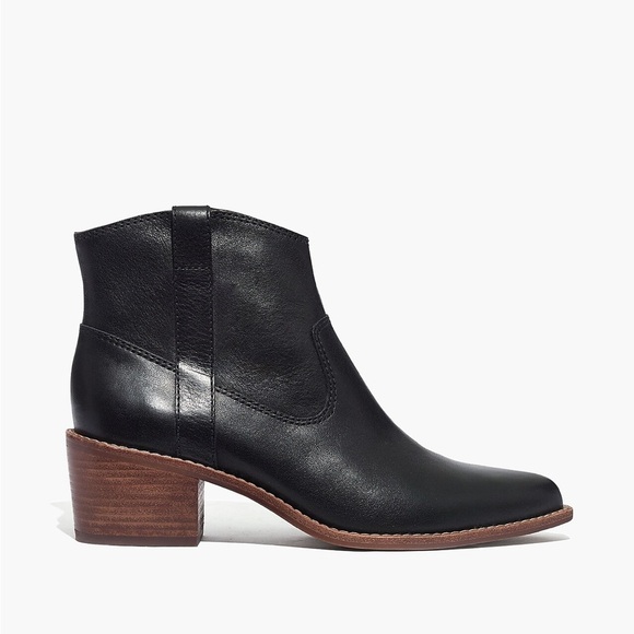 Madewell The Hailie Boot Leather In Black - Picture 4 of 16